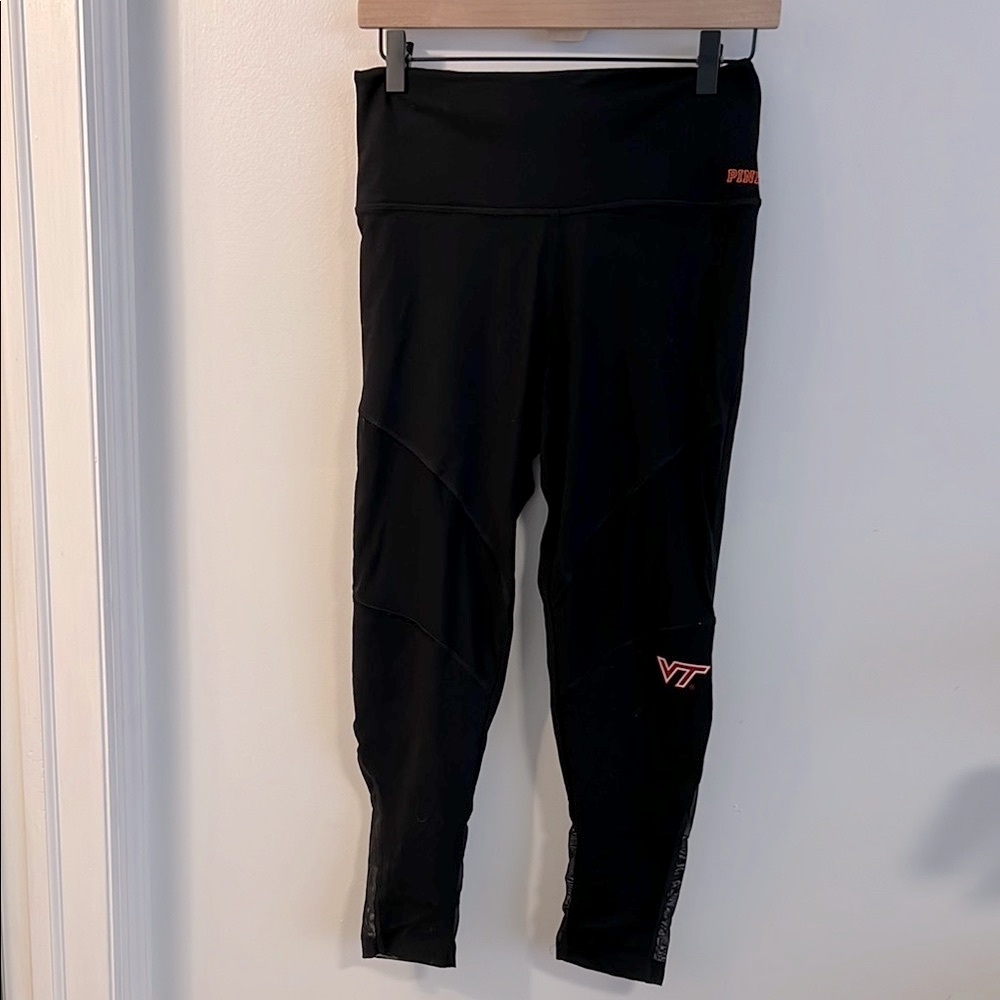 Pink Virginia Tech Hokies Mesh Leggings Medium